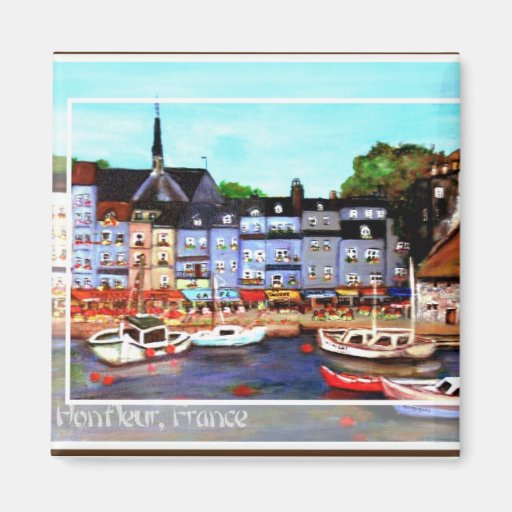Image of Honfleur, France Painting Magnet