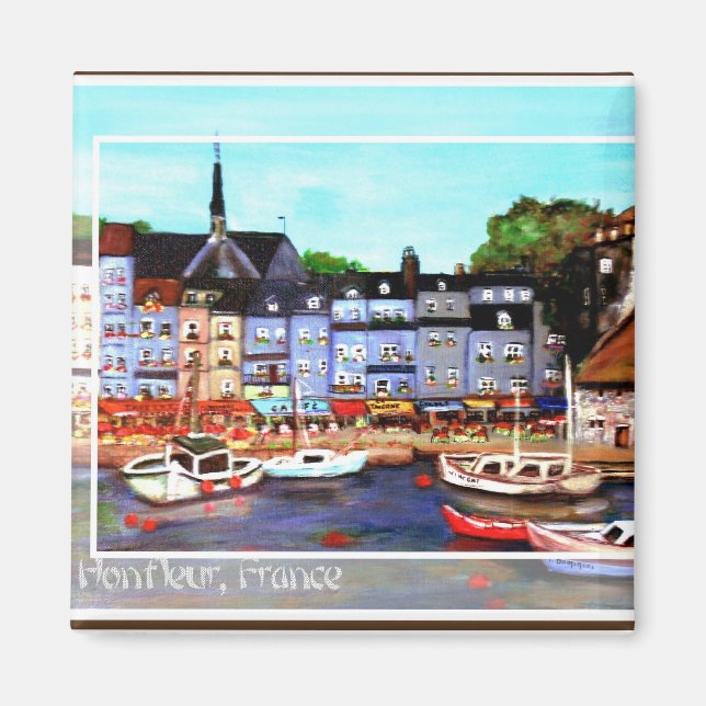 Honfleur, France Painting Magnet (Front)