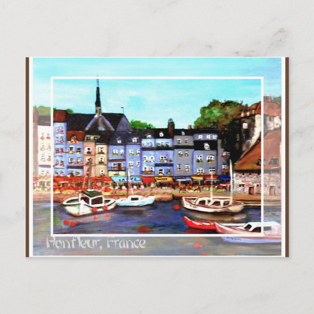 Honfleur, France Painting Postcard (Front)