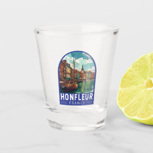 Honfleur France Travel Art Vintage Shot Glass