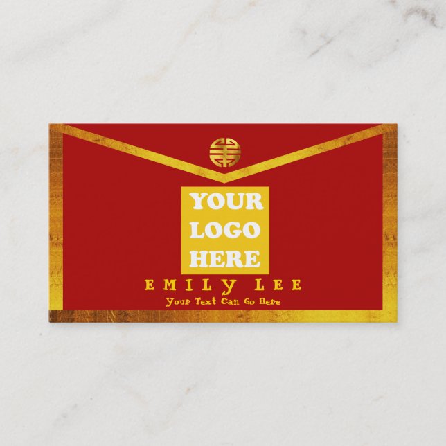 Hong Bao Red Envelope Business Card (Front)