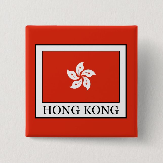 Hong Kong 15 Cm Square Badge (Front)