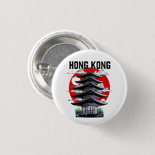 Hong Kong 3 Cm Round Badge