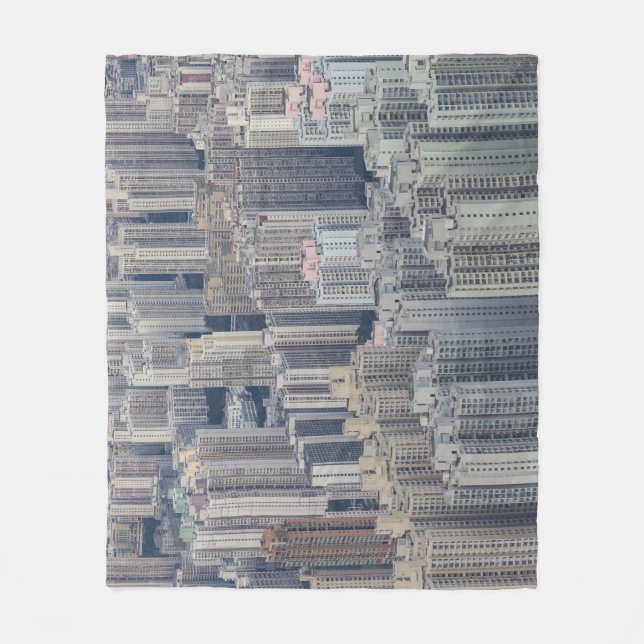 Hong Kong Apartment Building Pattern Fleece Blanket (Front)