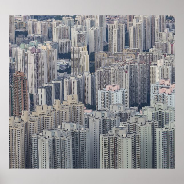 Hong Kong Apartment Building Pattern Poster (Front)