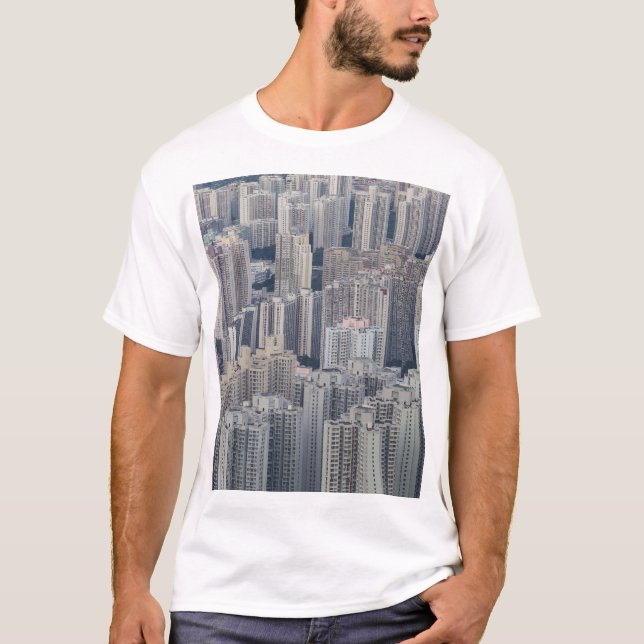 Hong Kong Apartment Building Pattern T-Shirt (Front)