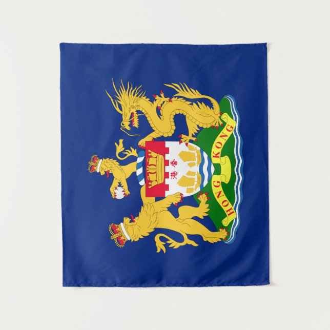 Hong Kong Autonomy Movement Flag - 龍獅香港旗/香港自治運動旗]] Tapestry (Front)