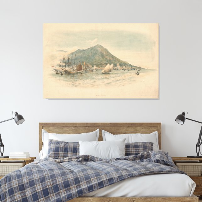 Hong Kong  Canvas Print (Insitu(Bedroom))