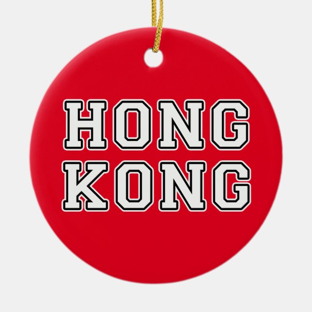 Hong Kong Ceramic Tree Decoration (Front)