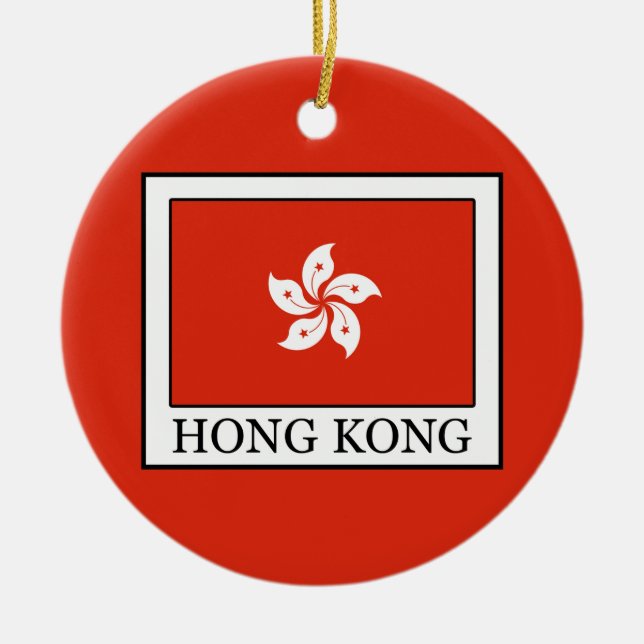 Hong Kong Ceramic Tree Decoration (Front)