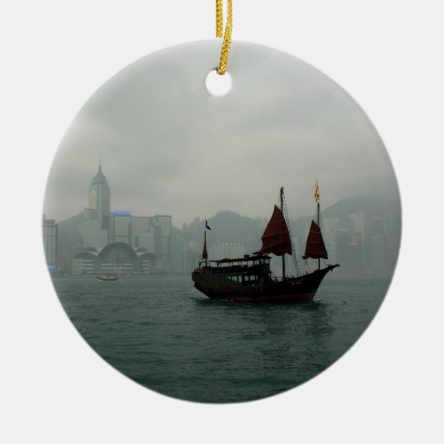 Hong Kong Ceramic Tree Decoration (Front)