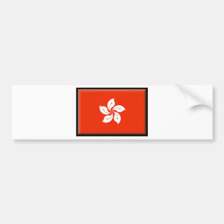 Hong Kong (China) Flag Bumper Sticker