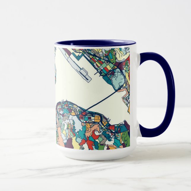 Hong Kong, China Map Mug (Right)
