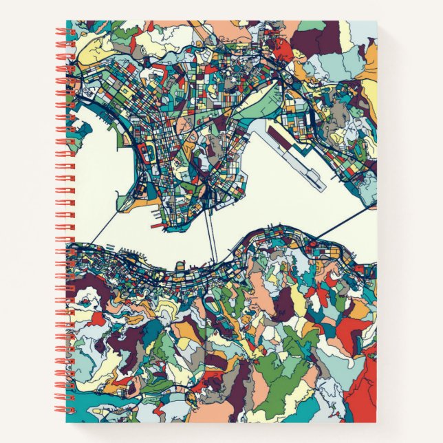Hong Kong, China Map Notebook (Front)