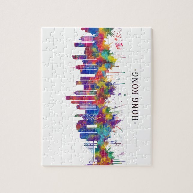 Hong Kong China Skyline Jigsaw Puzzle (Vertical)
