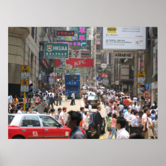 Hong Kong City Traffick Poster