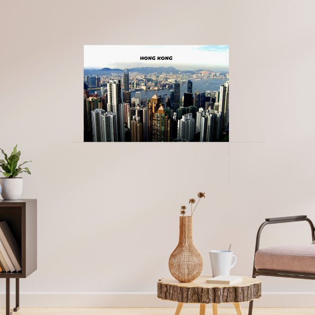 Hong Kong Cityscape Poster (Living Room 3)