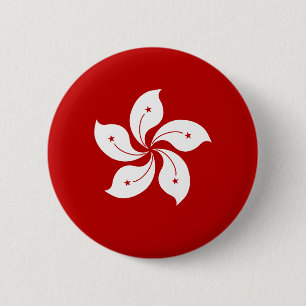 Hong Kong Flag 6 Cm Round Badge