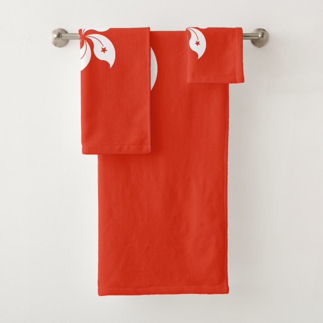 Hong Kong Flag Bath Towel Set (Insitu)