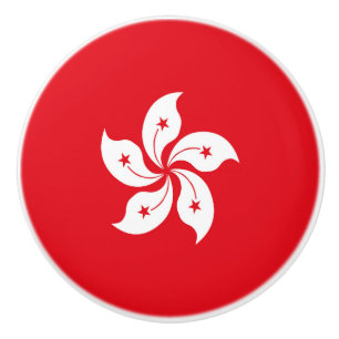 Hong Kong flag Ceramic Knob