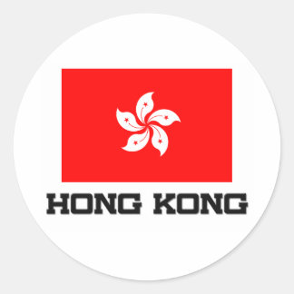 Hong Kong Flag Classic Round Sticker