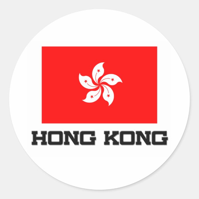 Hong Kong Flag Classic Round Sticker (Front)