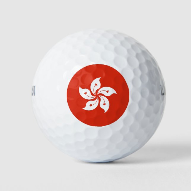 Hong Kong Flag Golf Balls (Front)