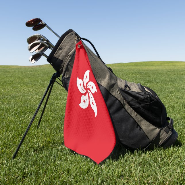 Hong Kong flag Golf Towel (Green)