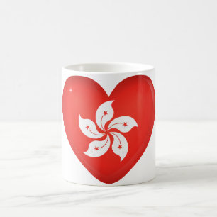 Hong Kong Flag Heart Coffee Mug