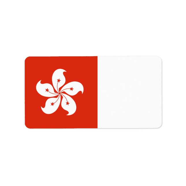 Hong Kong Flag Label (Front)