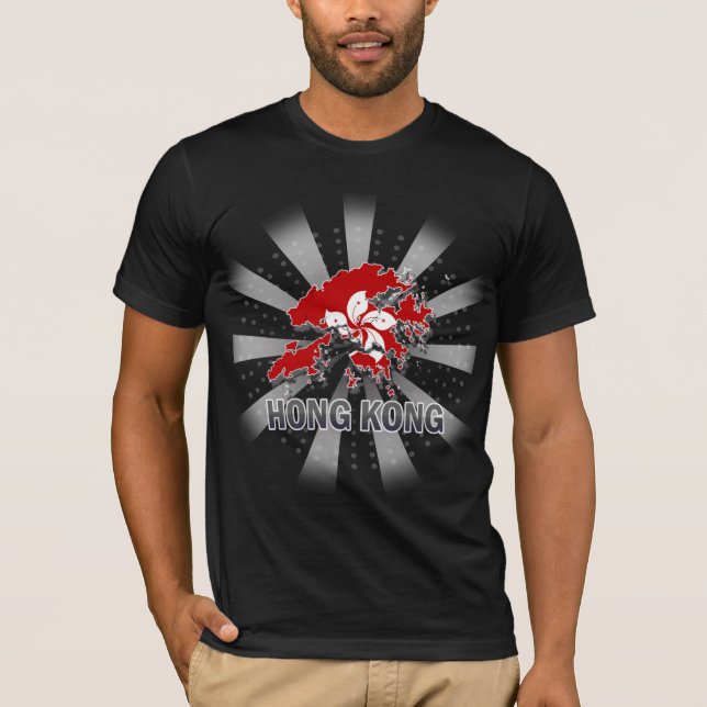 Hong Kong Flag Map 2.0 T-Shirt (Front)