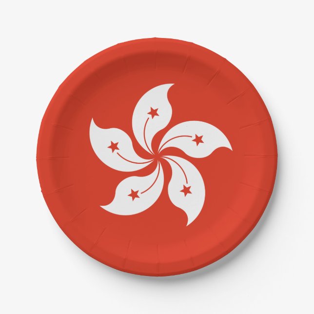 Hong Kong Flag Paper Plate (Front)