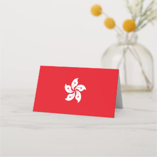 Hong Kong flag Place Card