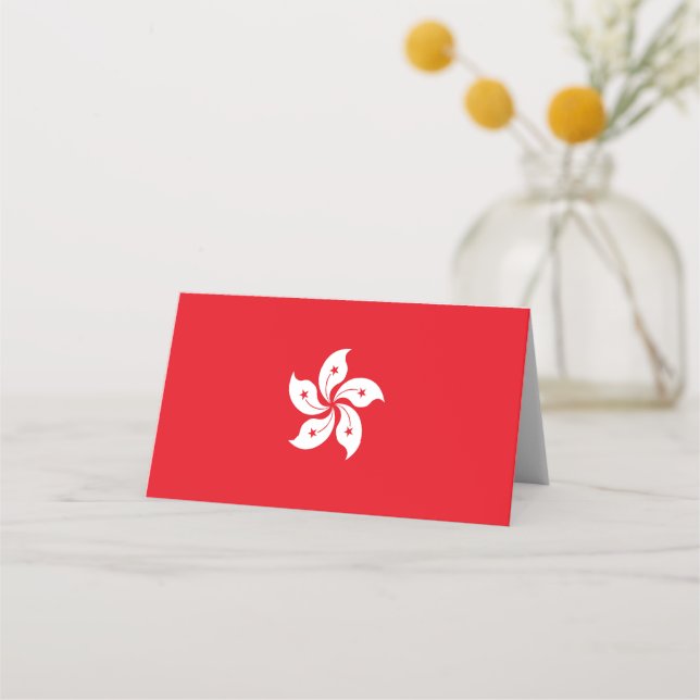 Hong Kong flag Place Card (Front)