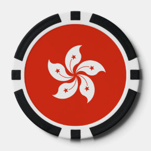Hong Kong Flag Poker Chips