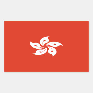 Hong Kong Flag Rectangular Sticker