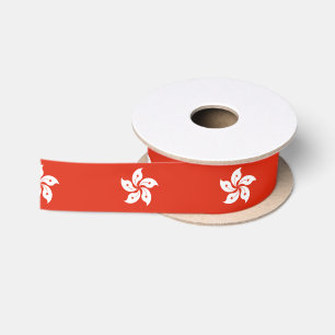 Hong Kong Flag Satin Ribbon