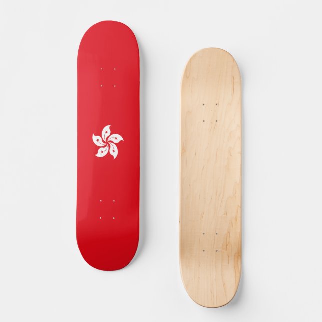 Hong Kong flag Skateboard (Front)