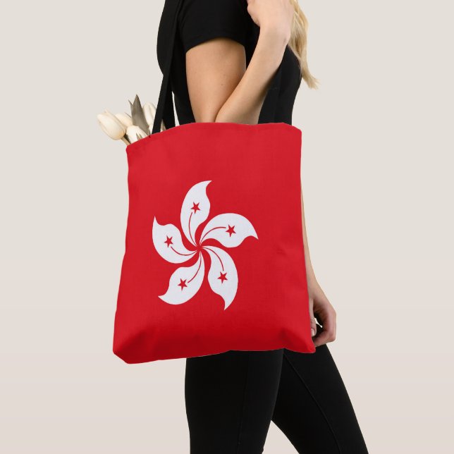 Hong Kong flag Tote Bag (Close Up)