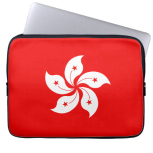 Hong Kong Flag White Orchid Symbol Laptop Sleeve