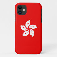 Hong Kong Flag White Orchid Symbol on red