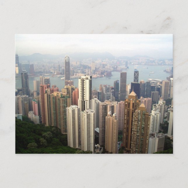 Hong Kong from the peak Postcard (Front)