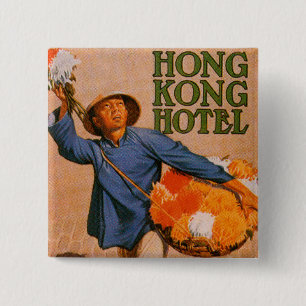 Hong Kong Hotel 15 Cm Square Badge