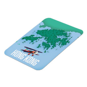 Hong Kong Map Magnet