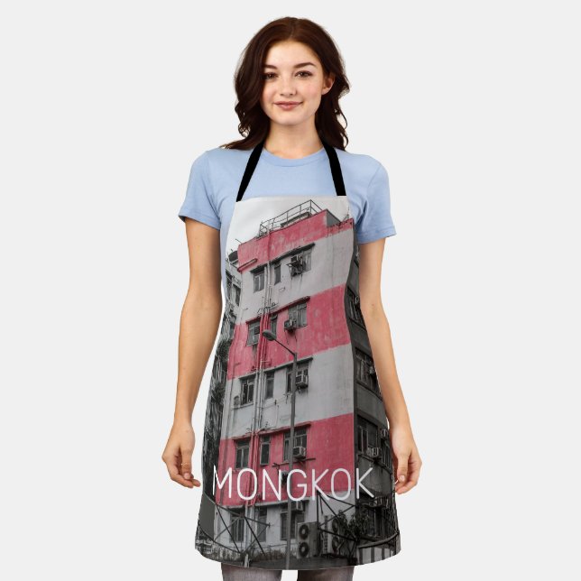 Hong Kong Mongkok China Kowloon Fine Art Souvenir Apron (Worn)