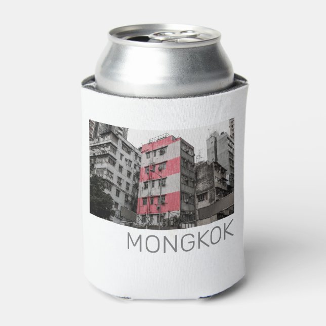 Hong Kong Mongkok China Kowloon Fine Art Souvenir Can Cooler (Can Front)