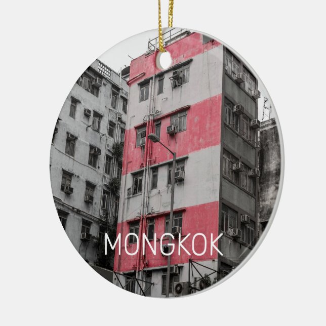 Hong Kong Mongkok China Kowloon Fine Art Souvenir Ceramic Tree Decoration (Left)