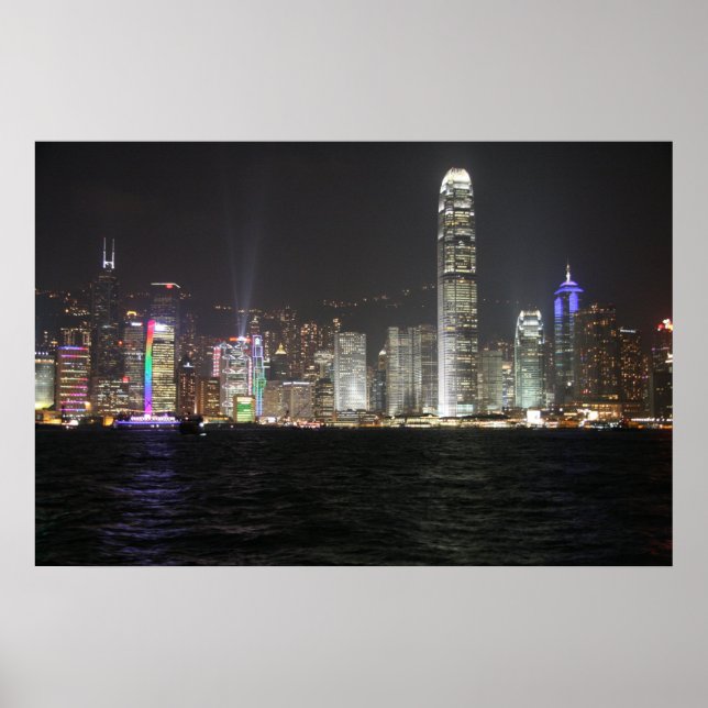 Hong Kong Night Skyline Poster (Front)
