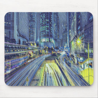 Hong Kong night time Mouse Mat
