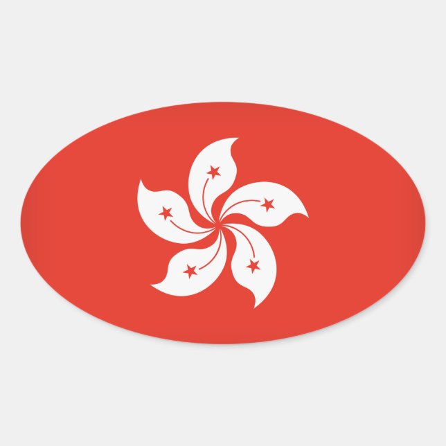Hong Kong Oval Sticker (Front)